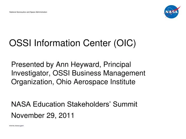 ossi information center oic