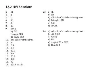 12.2 HW Solutions