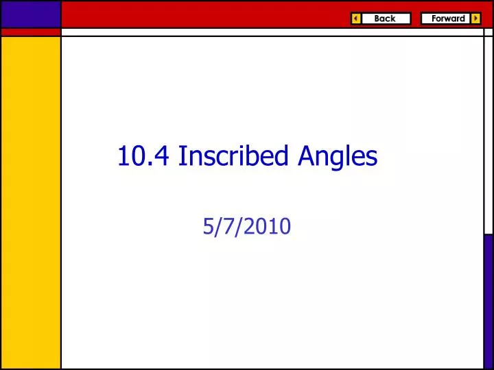 10 4 inscribed angles