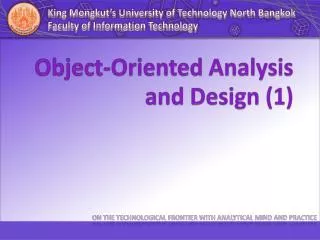 Object-Oriented Analysis and Design (1)