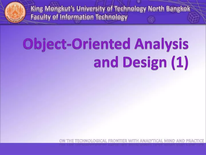 object oriented analysis and design 1