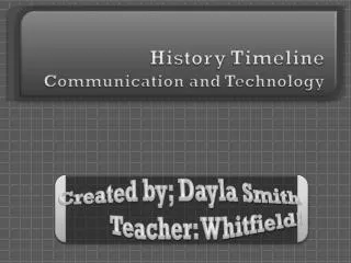 History Timeline Communication and Technology