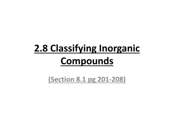 2 8 classifying inorganic compounds