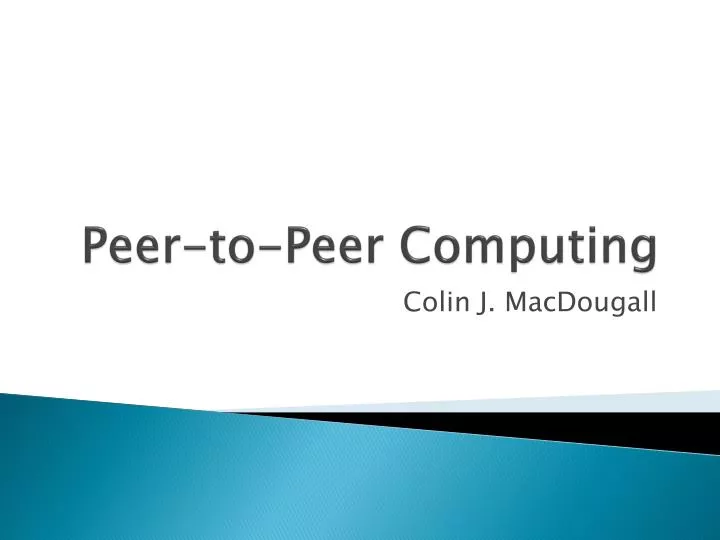 peer to peer computing