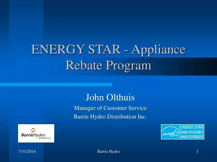 energy star appliance rebate program