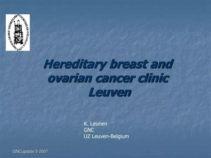 hereditary breast and ovarian cancer clinic leuven