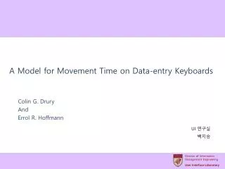A Model for Movement Time on Data-entry Keyboards