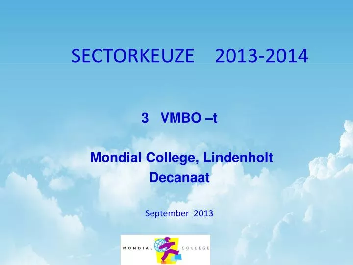 sectorkeuze 2013 2014