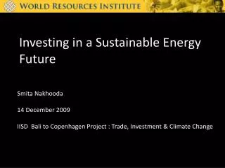 Investing in a Sustainable Energy Future