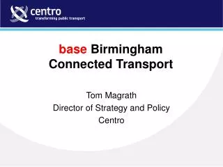 base Birmingham Connected Transport