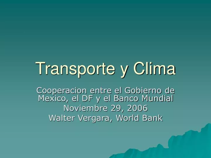transporte y clima