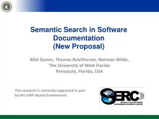 Semantic Search in Software Documentation (New Proposal)