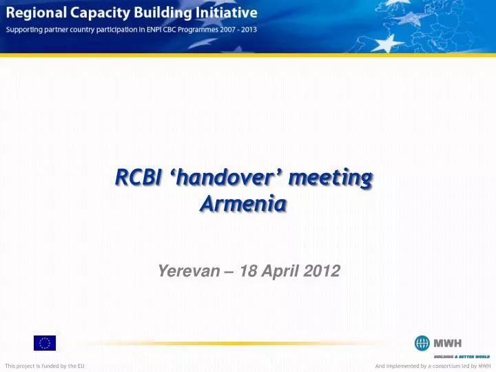 rcbi handover meeting armenia