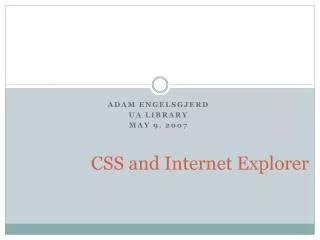 CSS and Internet Explorer