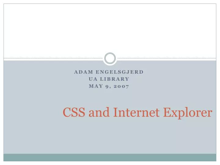 css and internet explorer