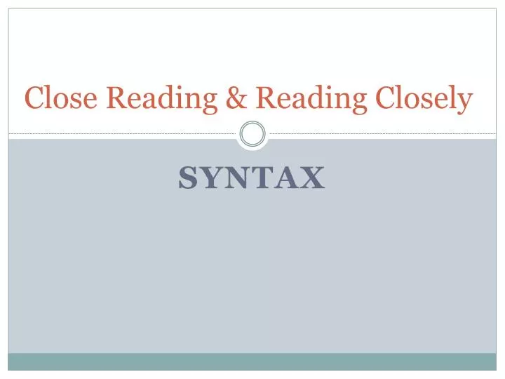 close reading reading closely