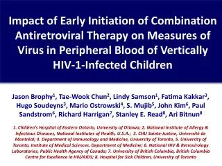 Early Combination Antiretroviral Therapy in Infants