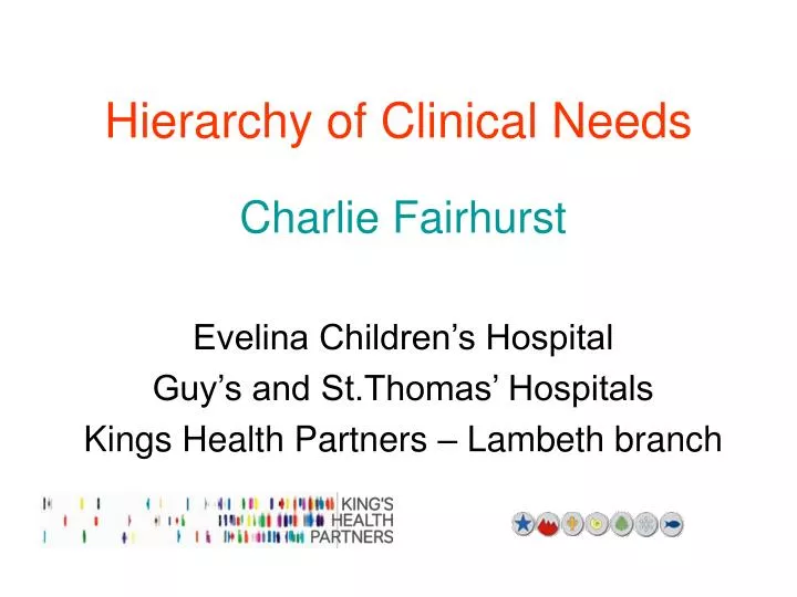 hierarchy of clinical needs