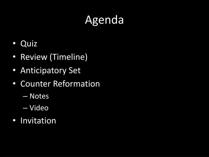 agenda