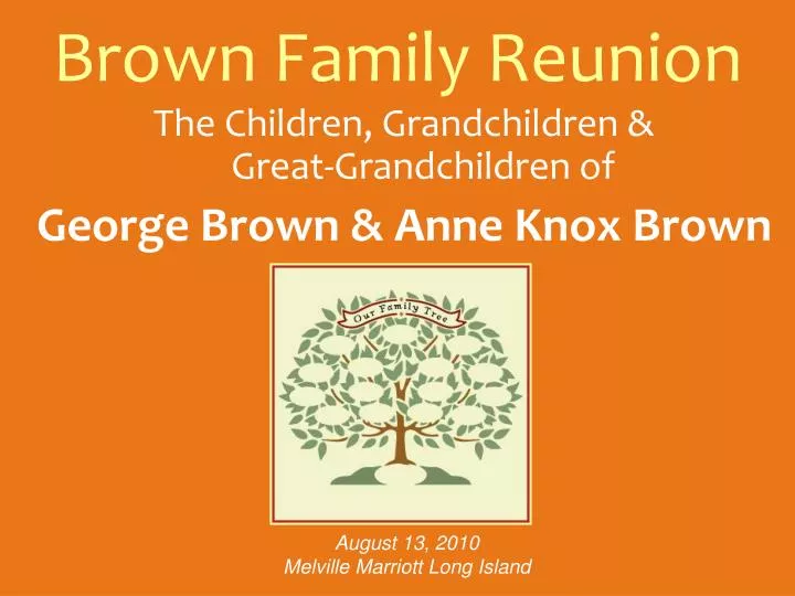 brown family reunion