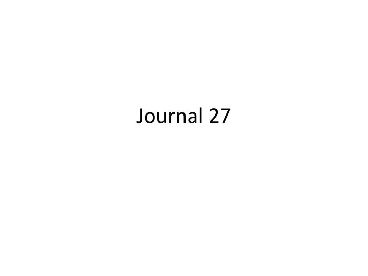 journal 27