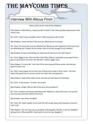 Interview With Atticus Finch
