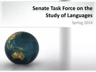 Senate Task Force on the Study of Languages