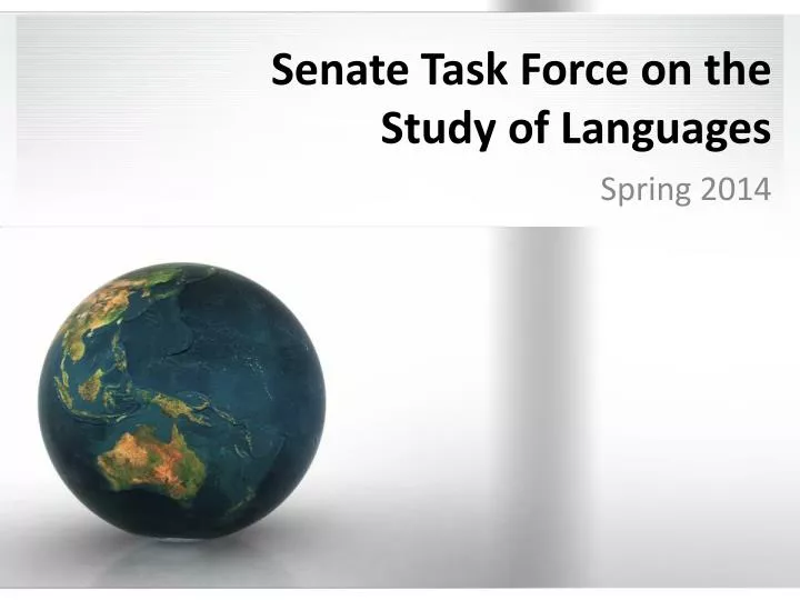 senate task force on the study of languages