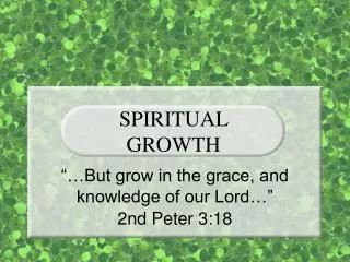 SPIRITUAL GROWTH