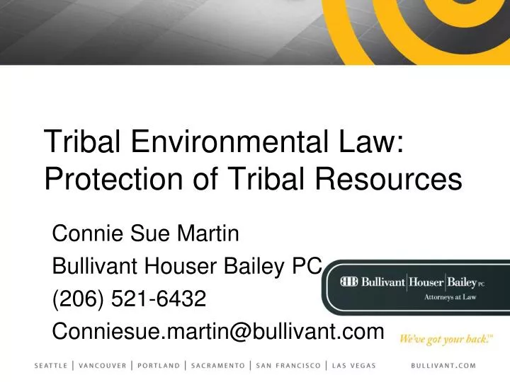 tribal environmental law protection of tribal resources