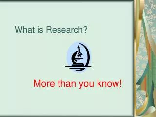 What is Research?