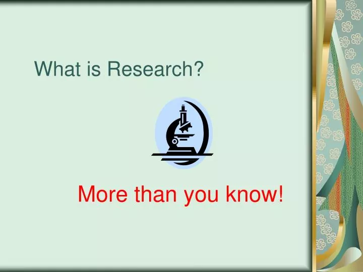 what is research