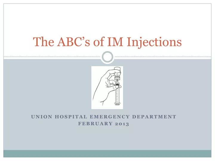 the abc s of im injections
