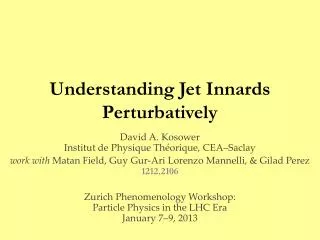 Understanding Jet Innards Perturbatively