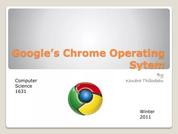 google s chrome operating sytem