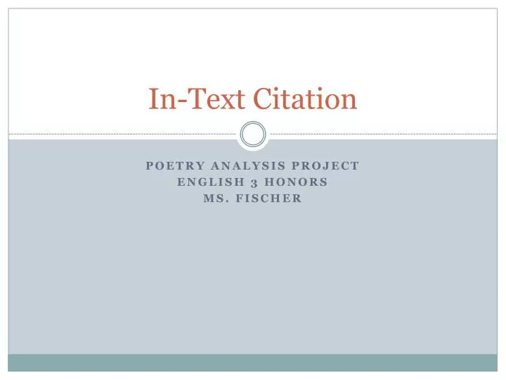 in text citation in presentation