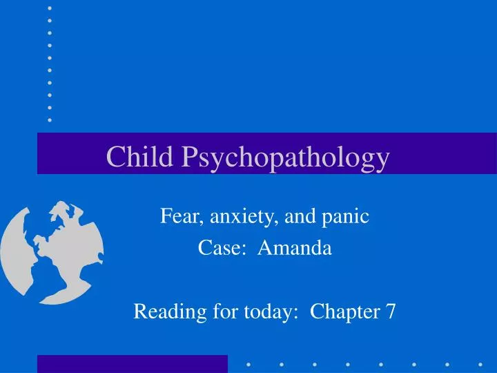 child psychopathology