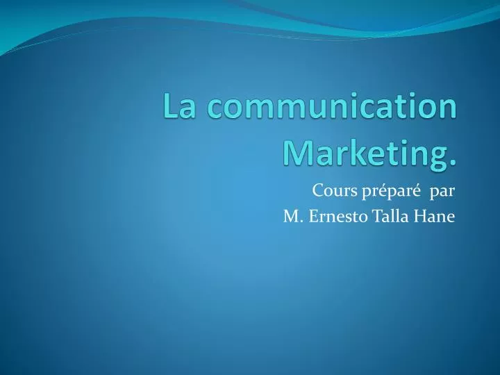 la communication marketing