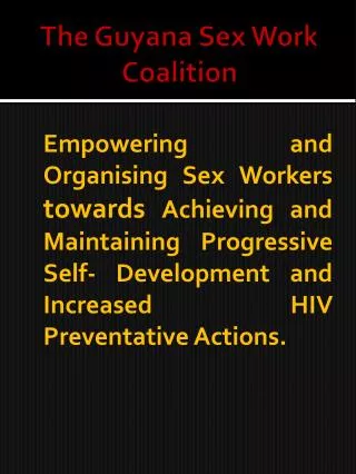 The Guyana Sex Work Coalition
