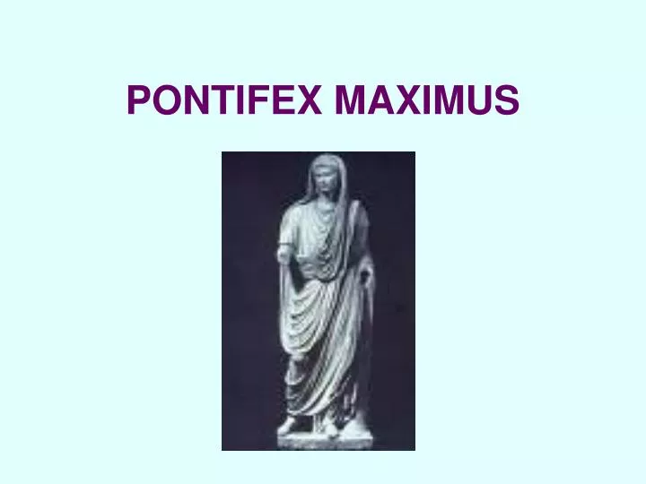 pontifex maximus