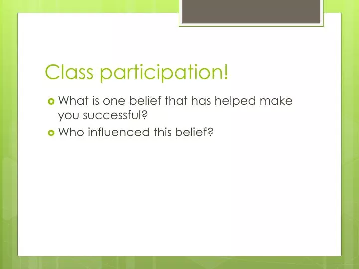 class participation