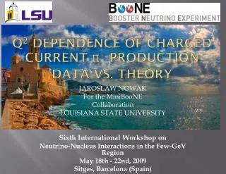 Q 2 dependence of charged current ? + production data vs. theory