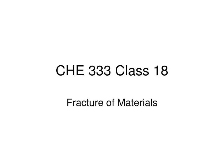 che 333 class 18