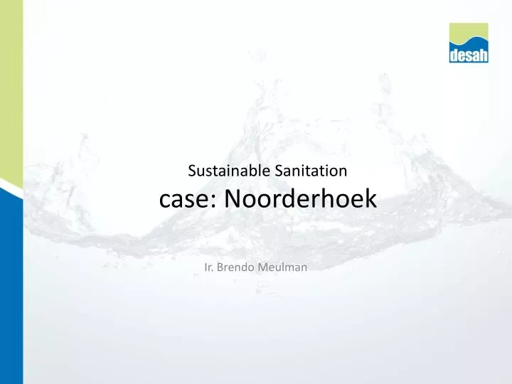 sustainable sanitation case noorderhoek