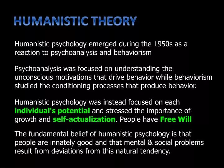 humanistic theory