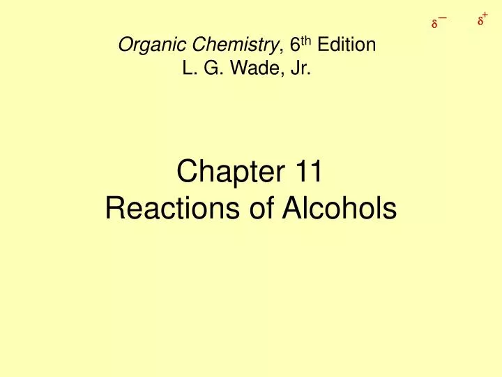 chapter 11 reactions of alcohols
