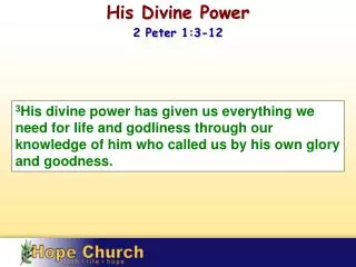 His Divine Power