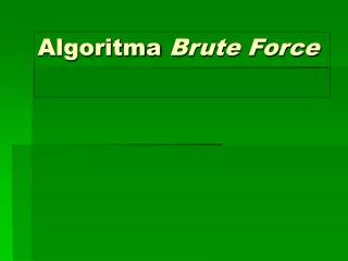 algoritma brute force