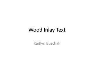 Wood Inlay Text