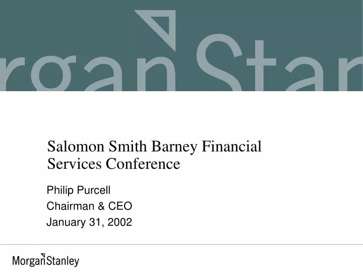 salomon smith barney financial services conference